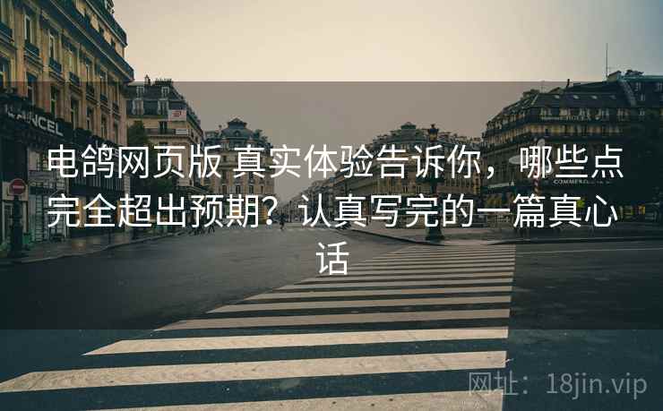 电鸽网页版 真实体验告诉你，哪些点完全超出预期？认真写完的一篇真心话