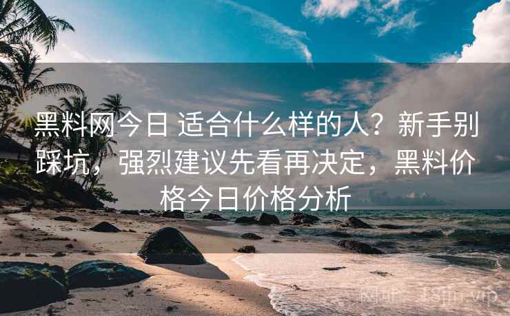 黑料网今日 适合什么样的人？新手别踩坑，强烈建议先看再决定，黑料价格今日价格分析