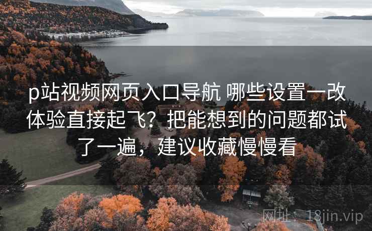 p站视频网页入口导航 哪些设置一改体验直接起飞？把能想到的问题都试了一遍，建议收藏慢慢看