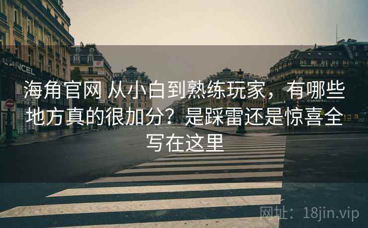 海角官网 从小白到熟练玩家，有哪些地方真的很加分？是踩雷还是惊喜全写在这里