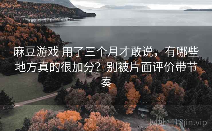 麻豆游戏 用了三个月才敢说，有哪些地方真的很加分？别被片面评价带节奏
