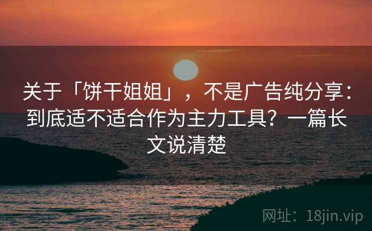 关于「饼干姐姐」，不是广告纯分享：到底适不适合作为主力工具？一篇长文说清楚