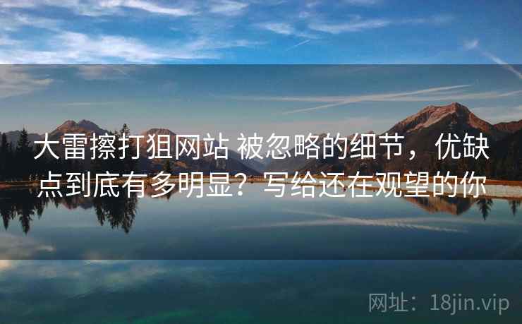 大雷擦打狙网站 被忽略的细节，优缺点到底有多明显？写给还在观望的你