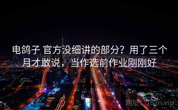 电鸽子 官方没细讲的部分?用了三个月才敢说,当作选前作业刚刚好 电鸽子 官方没细讲的部分?用了三个月才敢说,当作选前作业刚刚好